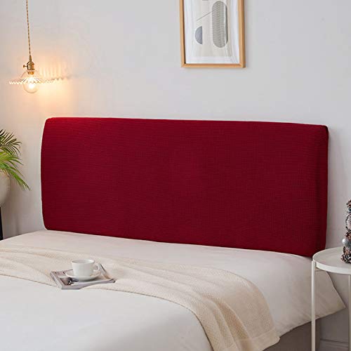 MLHK Têtes de Lit Housse Extensible Housse de Protection Tête de Lit Housse Anti-poussière Housses Amovibles Décor pour Chambre,winered-120cm Cover