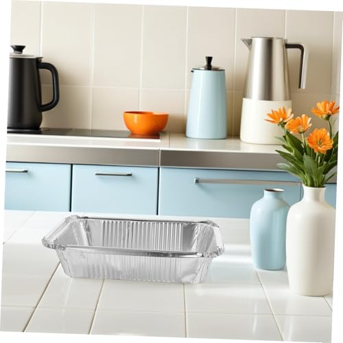 Bandejas de aluminio resistentes de 1000 ml con tapas herméticas 8