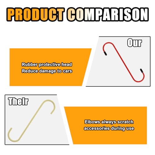 image for GLSOWEE Car Brake Caliper Hooks, Auto Brake Caliper Hangers with Rubbe