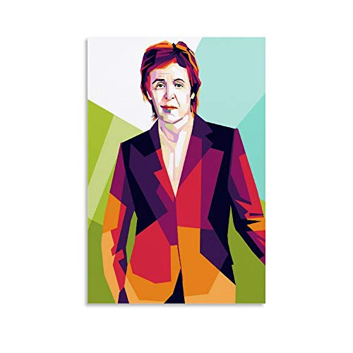 ASDYO Paul McCartney Poster sur toile Motif groupe de rock des Beatles 30 x 45 cm - Les Beatles, Paul McCartney, John Lennon, RIngo Starr, George Harrison ASDYO Paul McCartney Poster sur toile Motif groupe de rock des Beatles 30 x 45 cm