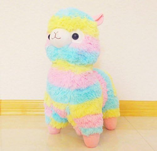 JINGYJOE Large Rainbow Alpaca Plush 18 Inches Tall