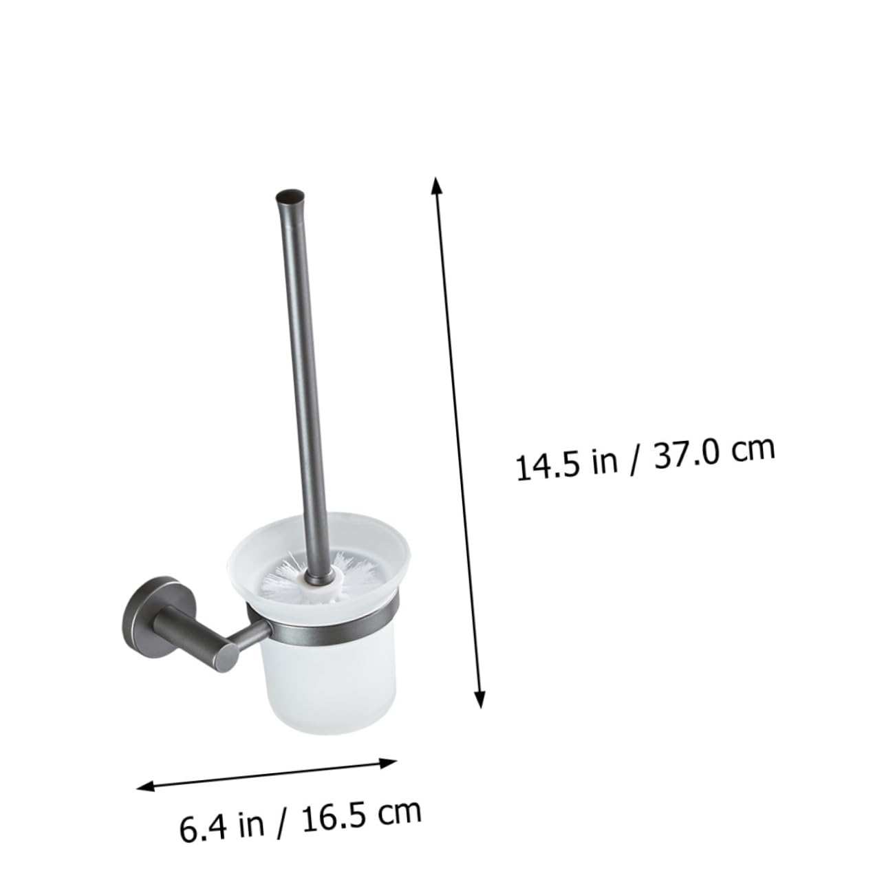 FOMIYES Escobilla de Baño Limpieza Profunda para Inodoro con Base Redonda de Vidrio, Diseño Simple y Elegante, Soporte de Pared sin Desprender Cerdas