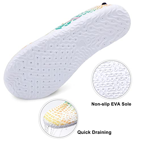 Scurtain Unisex Mens Womens Water Shoes Breathable Barefoot Quick Dry Aqua Shoes Swim Shoes Beach Shoes Pool Shoes For Women Men Water Shoes Men Women Orange/Fusion 9.5-10.5 W/7.5-8.5 M #TOP4