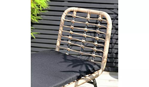 Image of BRISHI Outdoor Bar Set Garden Patio Bar Set 1+2 2 Chairs and Table Set Balcony Bar Table with Stool Set (Honey)
