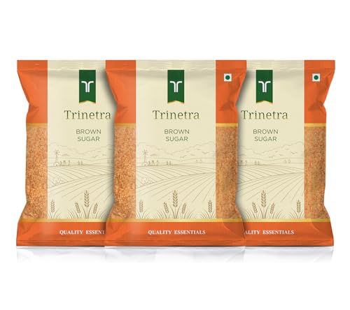 Image of Trinetra Brown Sugar | Unrefined Healthier Sugar Alternative | 1Kg Each (Pack Of 3) 3000 g