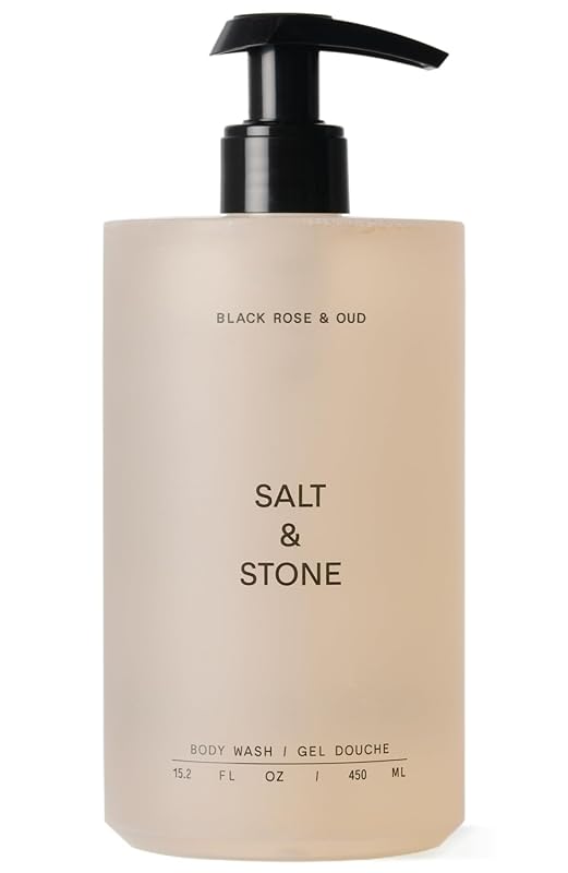 Sabonete líquido corporal Salt & Stone Black Rose & Oud, 450 mL