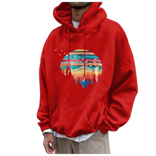 Sweat à capuche imprimé streetwear homme vêtement unisexe avec poche kangourou