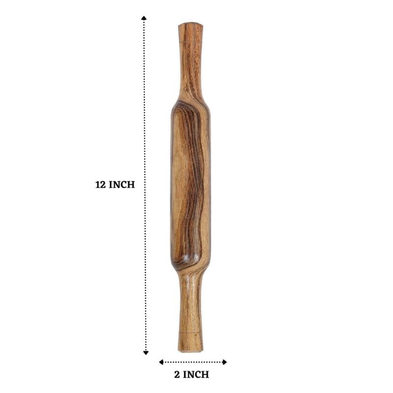 Image of Luxe Craft 11 Inch Green Marble Chakla Belan Set for Kitchen | Premium Roti Chakla Board with Wooden Rolling Pin | Large Chapati Maker Board for Indian Kitchen | Marble Chakla Belan Set