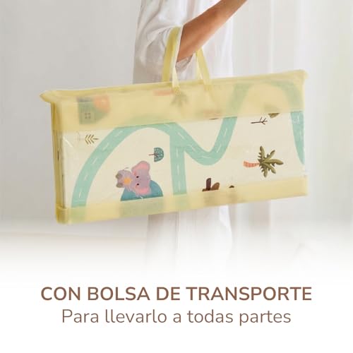 Miniatura 2 de Buddy Baby - Alfombra De Juegos Para Bebé Xxl180x200 Cm - Doble Cara, Tapete Muy Acolchado, Plegable Y Con Bolsa De Transporte