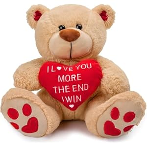 CaseTank Valentines Day Gifts for Her Kids: 10 Inches Teddy Bear Funny Cute Stuffed Animal Plush Present, Valentines Day Birthday Gifts for Him Women Girlfriend Boyfriend Wife Mom Fiancée
