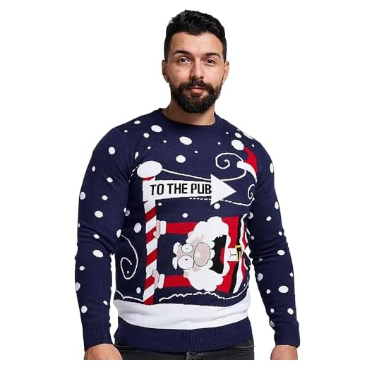 NOROZE De los Hombres Mujeres Unisexo Jersey Xmas Navidad Pull-Over Really Bad Santa (S, To The Pub Marina)