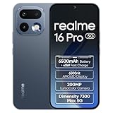 realme 16 Pro 5G Smartphone 8+512GB,Gris Pebble,MediaTek Dimensity 7300 MAX,6,78" 144Hz AMOLED,200MP OIS cámara Trasera,50MP cámara Frontal,6500mAh,80W Carga Ultra rápida,NFC,IR,eSIM,IP69