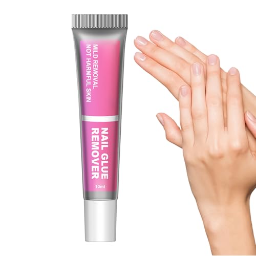 Removedor De Uñas Postizas - Eliminador de Pegamento para Uñas Postizas 10 ml - Solución Limpiadora de Adhesivo Sólido para para Casa Principiante Viaje