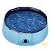 Fudajo Piscina per cani 60 x 20 cm, antiscivolo, piscina pieghevole per cani in...
