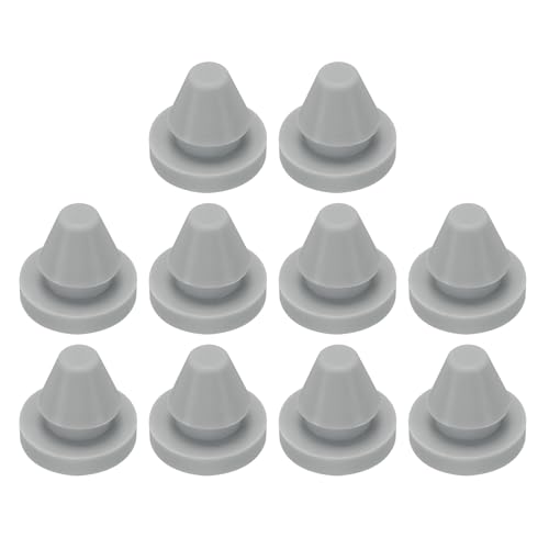 Image of uxcell 10pcs Hole Plug 5 /16 Inch (7.5mm) Button Plugs Fit for 6mm Hole, Snap in Locking Hole Tube Plug Gel Tube Waterproof Plug Tube Plug, Grey