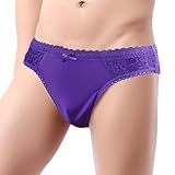 Mens Sissy Thong Underwear Panties, Sexy Lace Feminine Lingerie Clothes for Male...