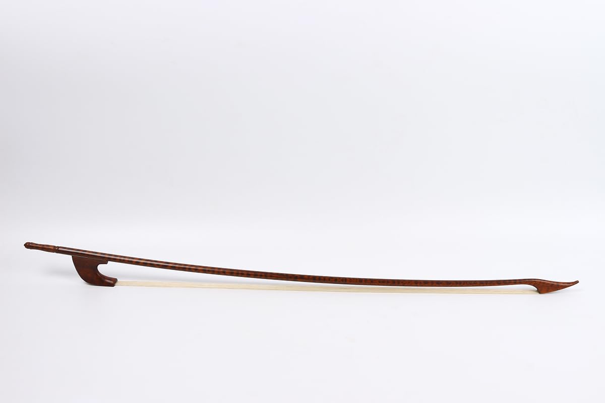 Arco per contrabbasso verticale in stile tedesco/francese, dimensioni 3/4, in legno di serpente, barocco, realizzato a mano, con suono potente e ben bilanciato (stile tedesco 3/4)