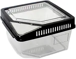 Terrario De Acrilico Para Pequenos Répteis H-7 Preto Nomoy Pet