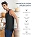 DAVID ARCHY Men's Tank Top Bamboo Rayon Undershirts Tank Shirt Moisture-Wicking A-Shirt for Men, 3-Pack (M, Black/Charcoal/Light Gray)