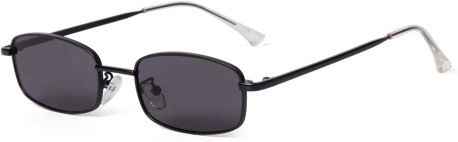 ADE WU Fashion Rectangle Sunglasses for Women Men Retro Small y2k Narrow Rectangular Sun Glasses 90s Unisex Stylish