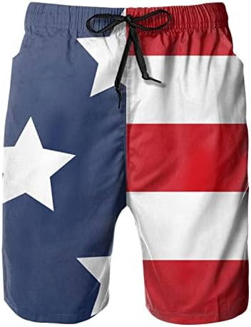 SIEHYCAKE Mens Swim Trunks Quick Dry Swimwear American Flag Mens Beach Board Shorts with Mesh Lining US Flag Swim Shorts XXL