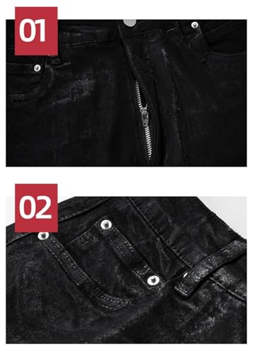 Strecth Jeans for Men Women Baggy Flare Pants Oversized Straight Denim Trousers2