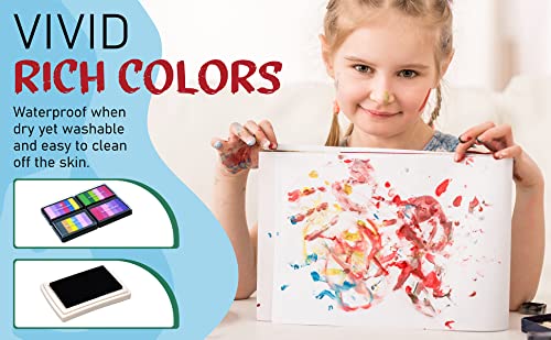 Mandala Crafts Washable Ink Pads For Kids Washable Stamp Pads For Kids - Assorted Colors Craft Ink Pad Stamp Pad Kit - Stamp Pads For Rubber Stamps Stamping Crafts 15 Sets #TOP6