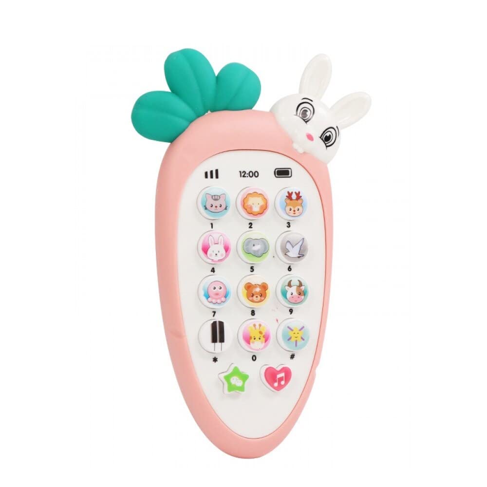 Dwellinger Mobile Phone Toy for Kids with Music and Light Early Educational Smart Phone for Baby 1 + Year Old Boy Girl Radish Style Pretend Play Phone for Toddler (B0CP66GLCD) Amazon Price History, Amazon Price Tracker