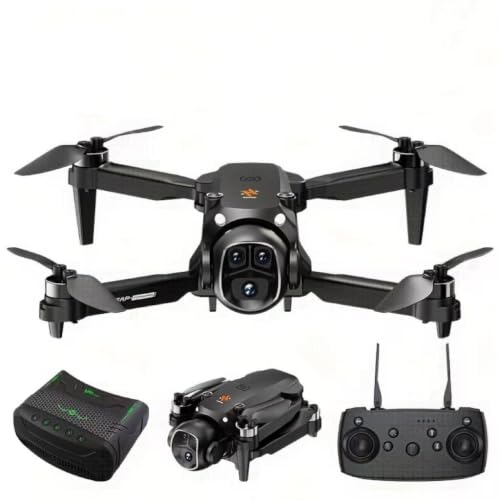 Foldable FPV GPS Drone with VR Headset, Dual 1080P+ Cameras,