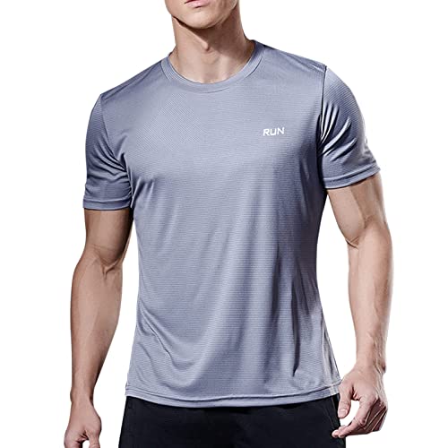 Mens Summer 4d Cloud Color Needle Hole Short Sleeve T Shirt Casual Running Sports Breathable...
