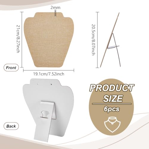 FINGERINSPIRE 6 Schmuckständer Aus Samt 20cm Hoch Hellbraun Für Ohrringe Anhänger Ketten Schaufensterpuppe Modell Halsketten Displayhalter Schmuckanhänger Aufbewahrungsregal Für Shows