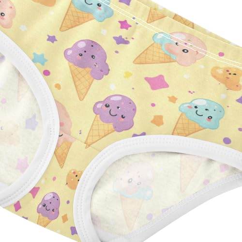 ZZKKO Colorful Ice Cream Cute Girls Underwear Toddler Panties for Girls Comfort Brief Size 2-8T3