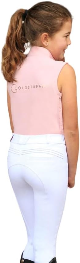 Coldstream Girls Next Generation Cranshaws Sleeveless Base Layer Top (11-12 Years) (Baltic Blue)