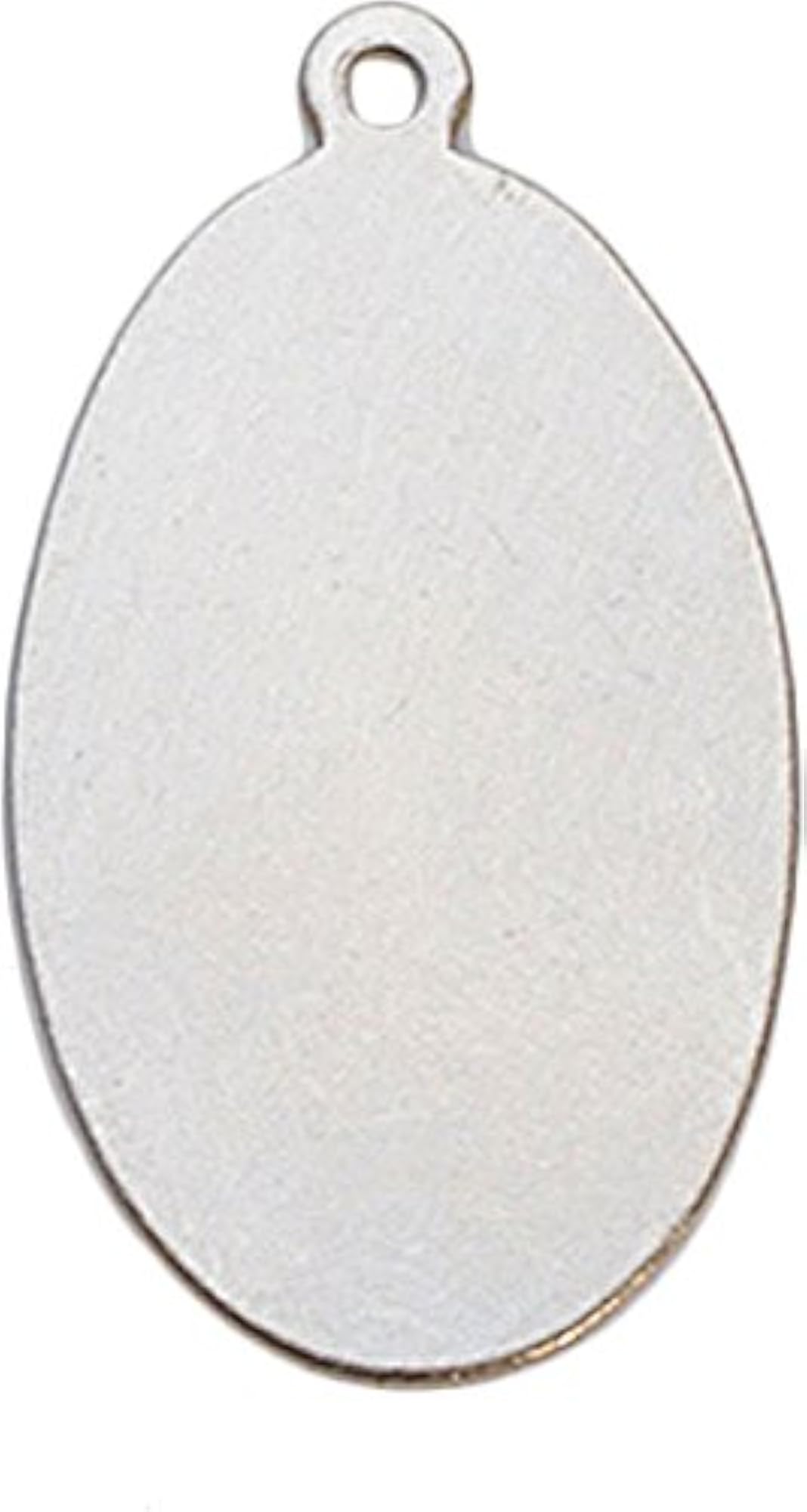 Nickel Silver Oval with Ring, Pack Of 6