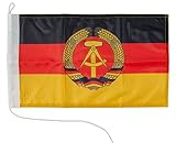 doppelte Sicherheitsnaht Everflag Motorrad-/Bootsflagge 25x40cm: DDR
