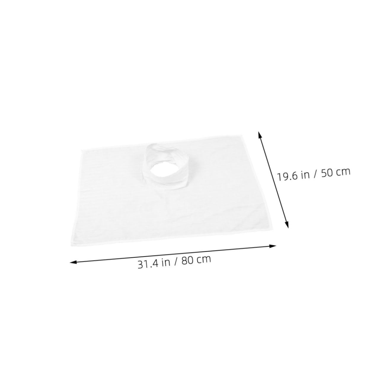 Happyyami 2pcs Cotton Massage Table Face Rest Hole Cover for Spa Salon and Skin Care Reusable Easy to Clean Massage Towels with Face Hole for Professional Use