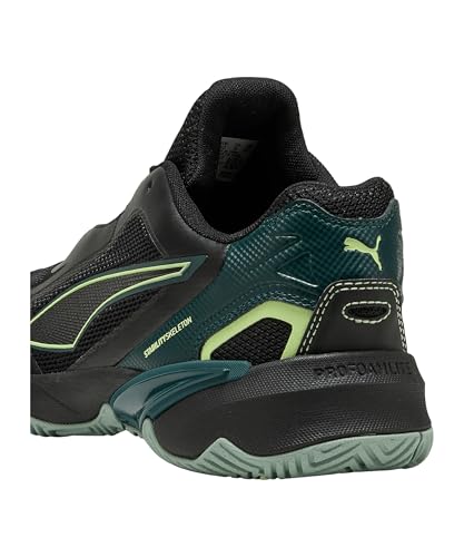 PUMA Solarstrike 4 Chaussures d'intérieur Unisexes Noir/Vert Terrain-Fizzy Light-Light Moss, 37 EU, Puma Black Green Terrain Fizzy Light Moss, 37 EU