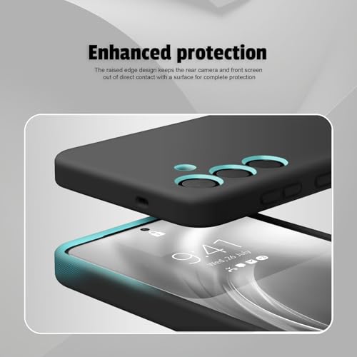 Image of LIRAMARK Liquid Silicone Soft Back Cover Case for Samsung Galaxy S25 5G (Black)