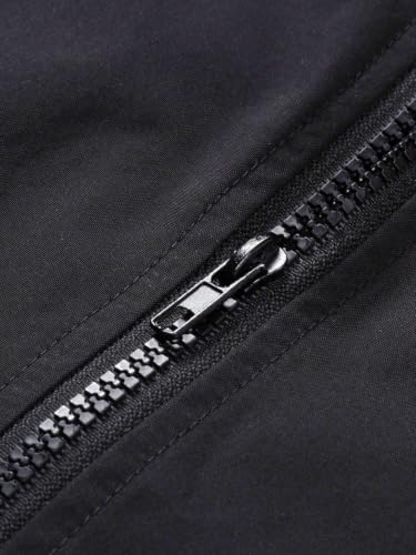 Image of SOLY HUX Men's Varsity Jacket Zipper Color Block Windbreaker Jackets Long Sleeve Coats Streetwear