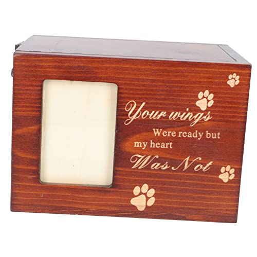 Healifty 箱 ペット壷 火葬 ペット骨壷灰犬 記念碑 記念品 ペットのメモリアルウルン ペットの灰 ために 犬の壷 猫壷 犬の葬儀用品 フォトフレーム付き壷 ペット納骨棺 木