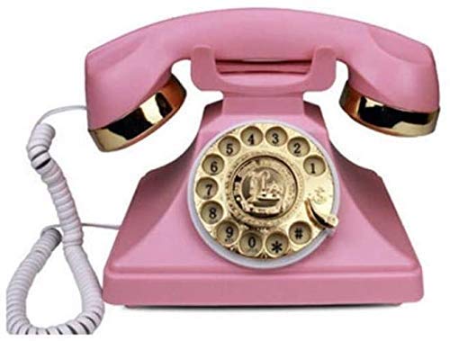 Téléphone fixe style classique rose, le cadeau vintage idéal à offrir