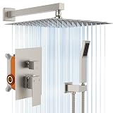 Shower System, Shower Faucet Set for Bathroom with 12 Inch Rain Shower Head and Handheld Combo Set,W