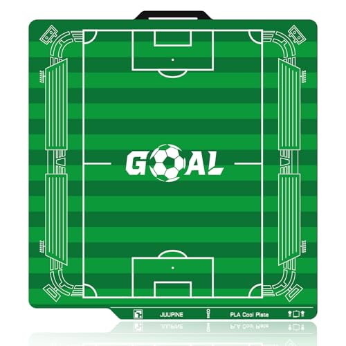 Image of JUUPINE Goal Build Plate for Bambu Lab P2S /X2D /X1 /X1C /A1 /P1P /P1S PLA Cool Plate 256x256mm,Room Temp Printing Save time&Energy for Bambu Lab Build Plate with QR Code Scratch-Resistant Easy to Maintain
