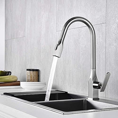 Mitigeur de cuisine mitigeur monotrou bec rétractable pour évier moderne - 2