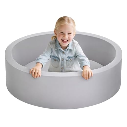 Wilwolfer Foam Ball Pit for Toddlers, Large Baby Ball Pit for Babies with Soft Memory Sponge, Indoor Outdoor Baby Playpen, Kids Play Ball Pool, Gift Toys for Infants Boys and Girls (Gray, NO Balls)