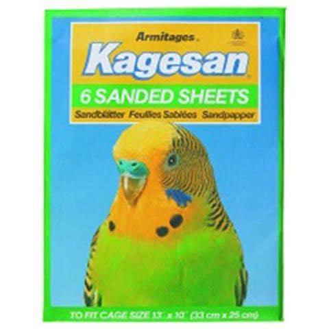 Kagesan SANDSHEET - GREEN - 33CM x 25CM PACK OF 8 BIRD CAGE LINER SHEET - CLAW CARE (3 PACKS) Cover