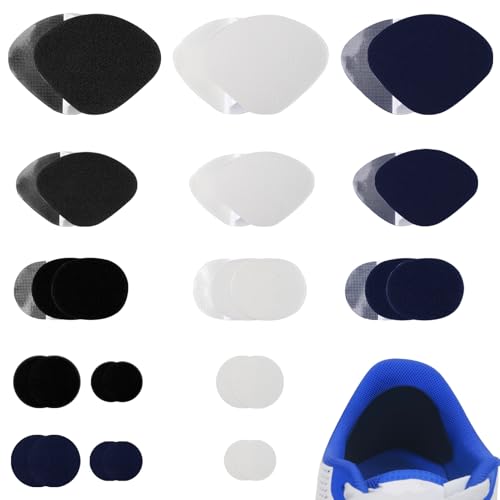 Menibeuty 24 Piezas Parches Reparación de Agujeros Zapatos, Adhesivo para zapatillas deporte con agujero vamp Reparacións, Parches Reparación Autoadhesivos para Calzado Deportivo y Tacones Altos
