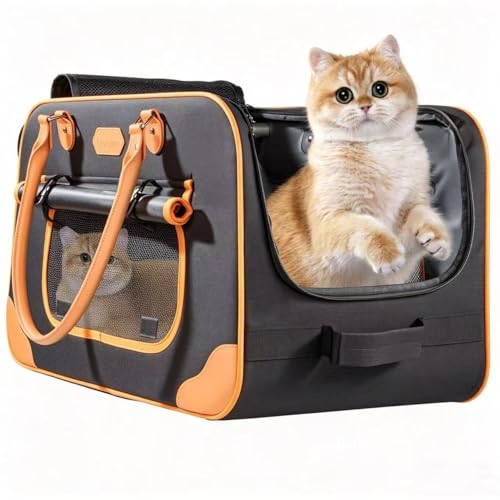 Extra Large Cat Carrier for 2 Cats, Car Travel Portable Bag for Long Trips Ride by jiswoacis - Used condition - US$51.06