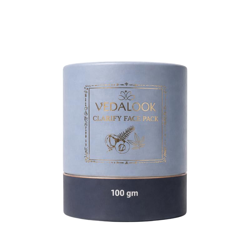 Image of Clarify Face Pack | Multani Mitti Kasturi Haldi Neem Amla Aloe Vera Rose Petal | Skin Cleansing Face Mask for Men & Women | Acne Control and Controls Excess Oil - 100 gm