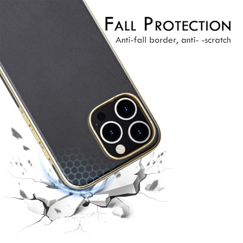 Coque cuir marron iPhone 16 Pro Max magnétique ajustement fin